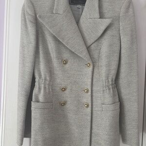 Gianni Versace Versus Grey Vintage 90s Wool Jacket/Double breasted/Sz 42